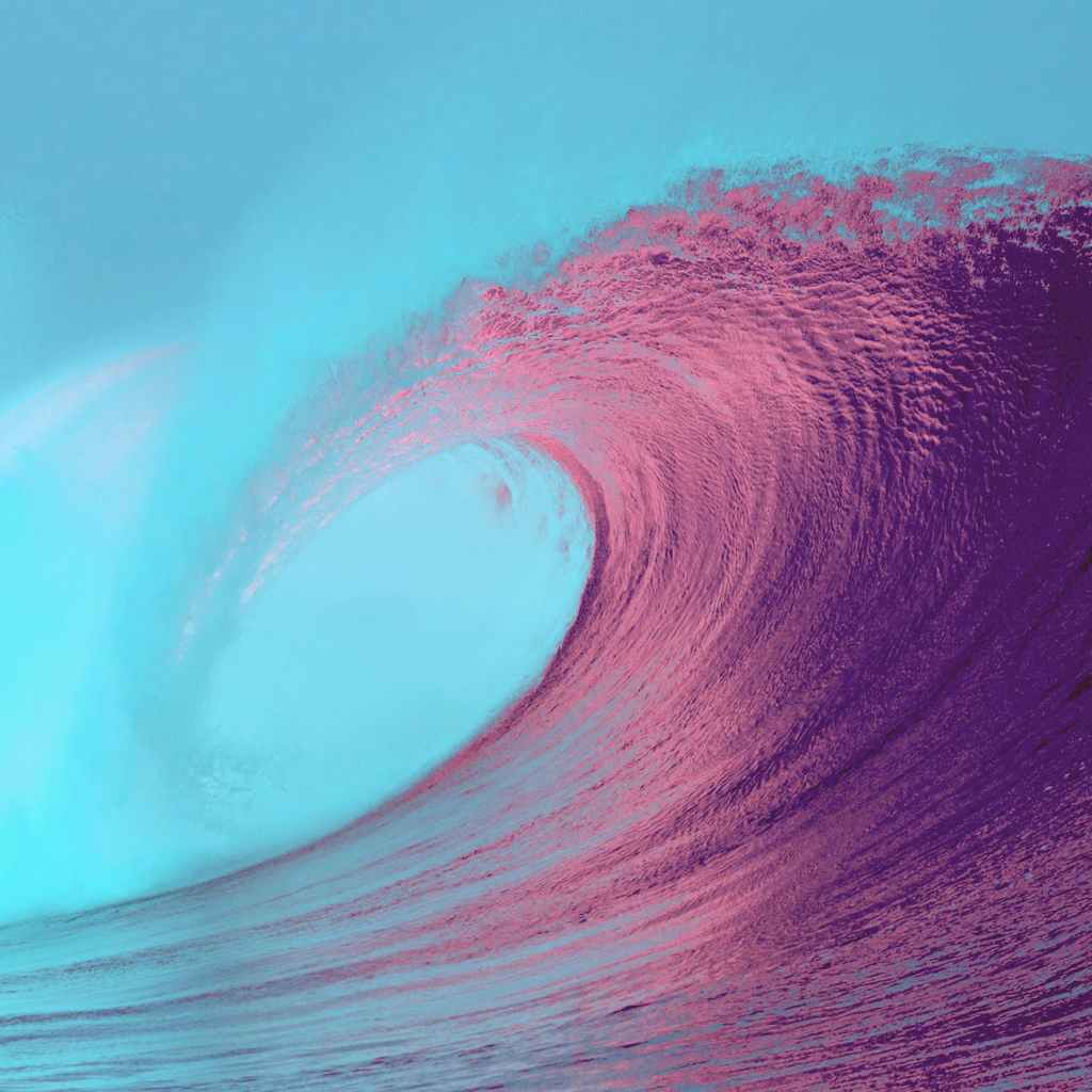 Coloured wave on the sea